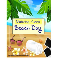FREE Matching Activity Summer Beach Days for Pre-K, Kindergarten, Autism and Special Education
